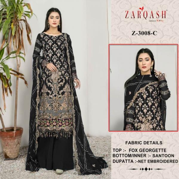 Zarqash Z 3008 Designer Heavy Pakistani Suit Collection